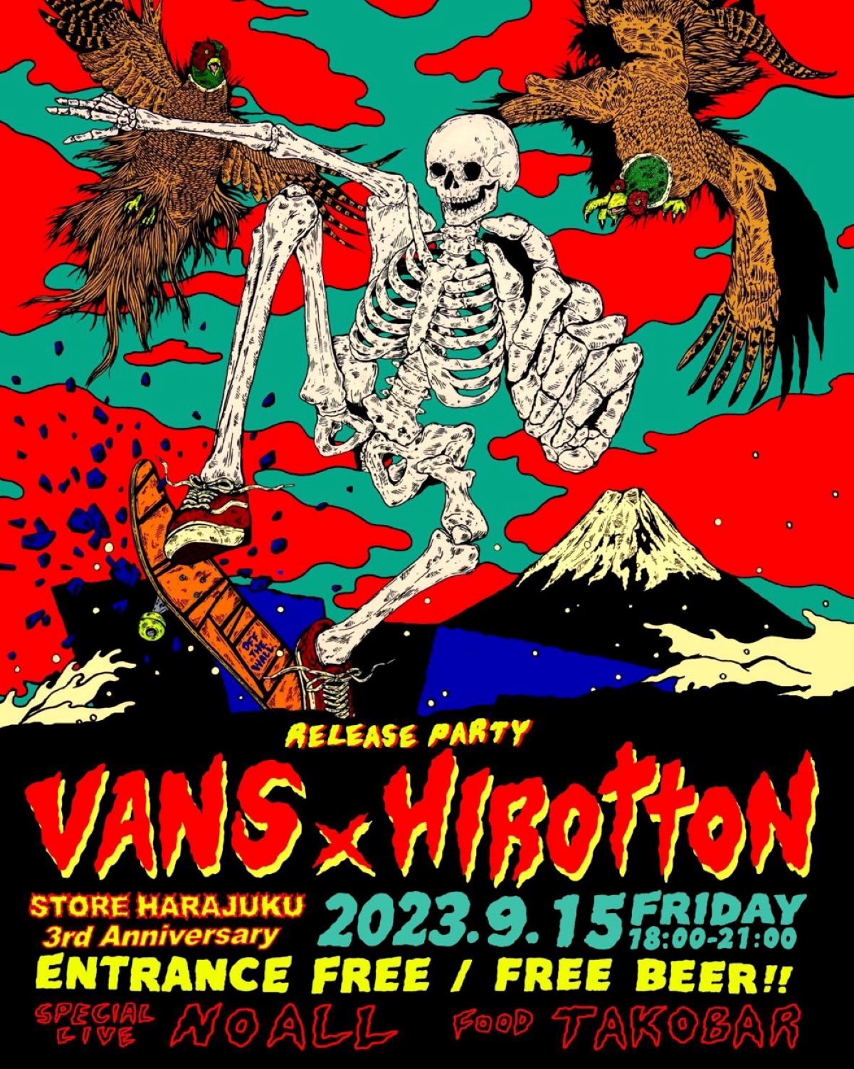 VANSがアーティスト「HIROTTON」とコラボ！パンクなグラフィック
